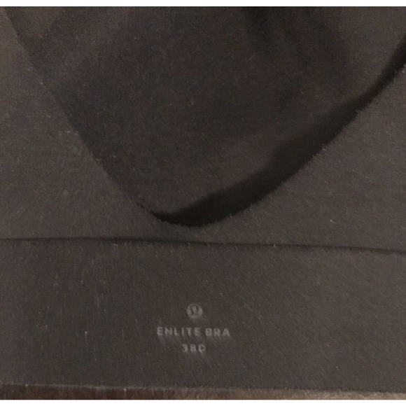 Lululemon Bra Women's Black Enlite Front Zip High Support Bra - Size 38 D - Picture 7 of 11
